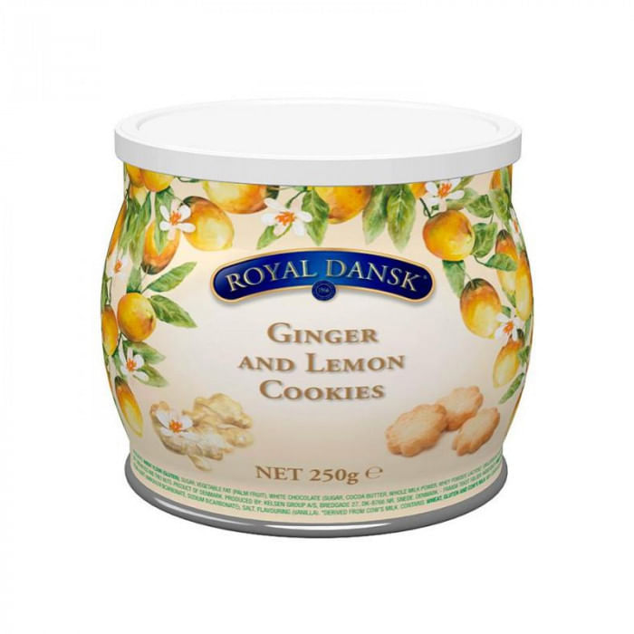 BISCOITO DANSK COOKIE GENGIBRE E LIMAO 250G