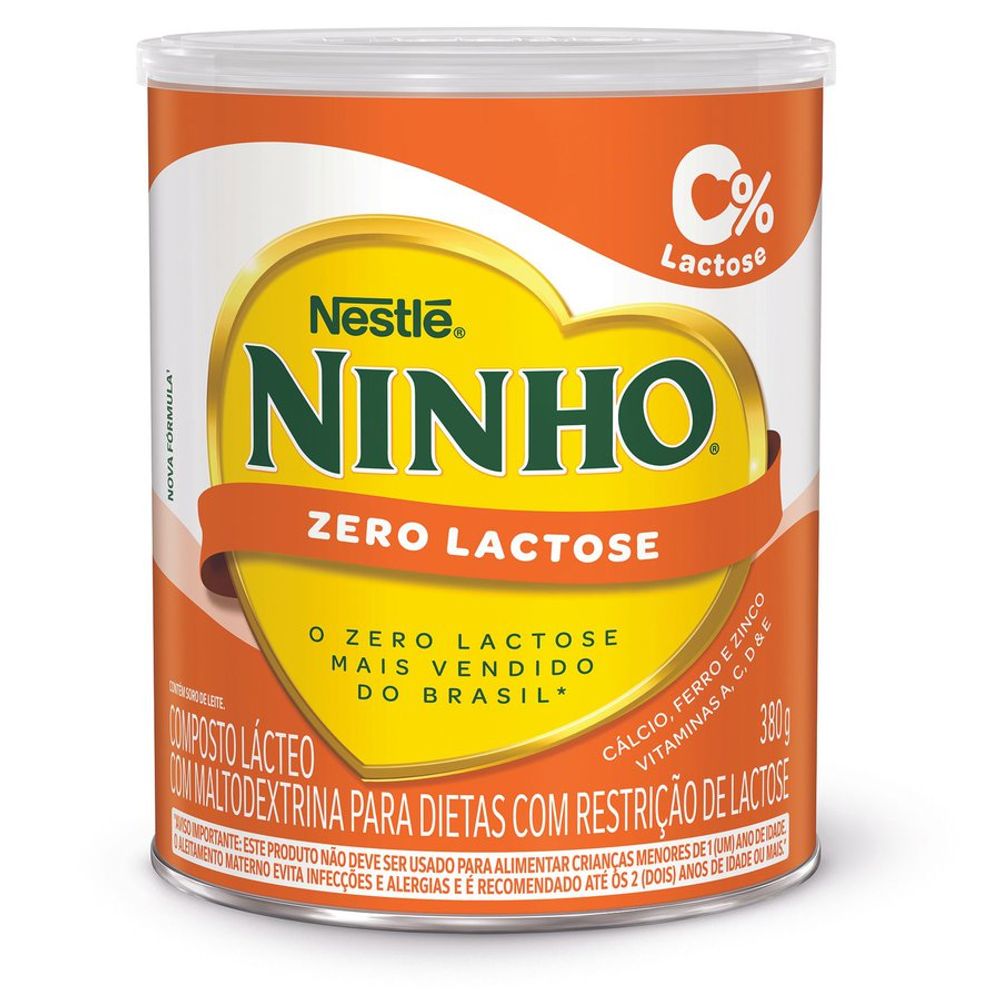 COMPOSTO LACTEO NINHO ZERO LACTOSE 380G - redemix