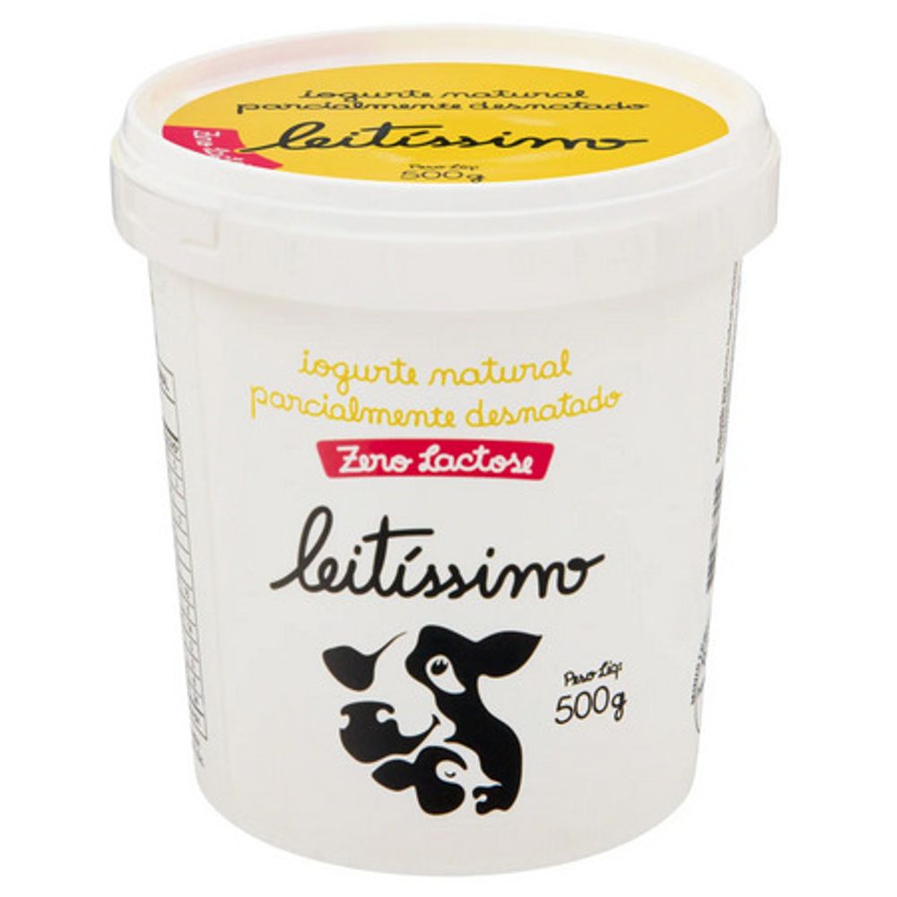 IOGURTE NATURAL PARCIALMENTE DESNATADO ZERO LACTOSE LEITISSIMO