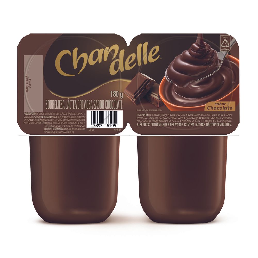 SOBREMESA CHANDELLE NESTLE CHOCOLATE 180G - redemix