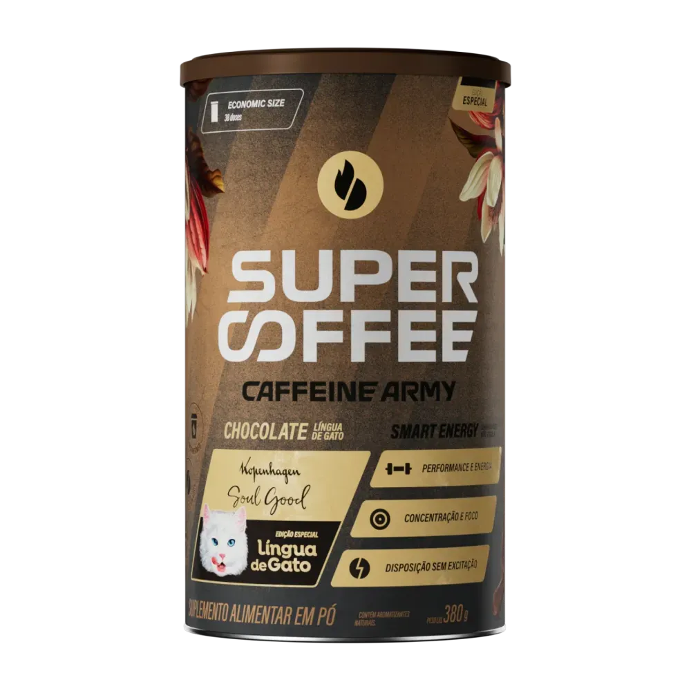 SUPERCOFFEE CAFFEINE ARMY 3.0 LINGUA DE GATO 380G - redemix