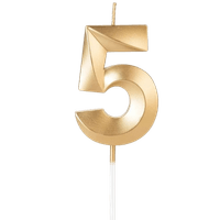VELA-DESIGN-DOURADA-NUMERO-5