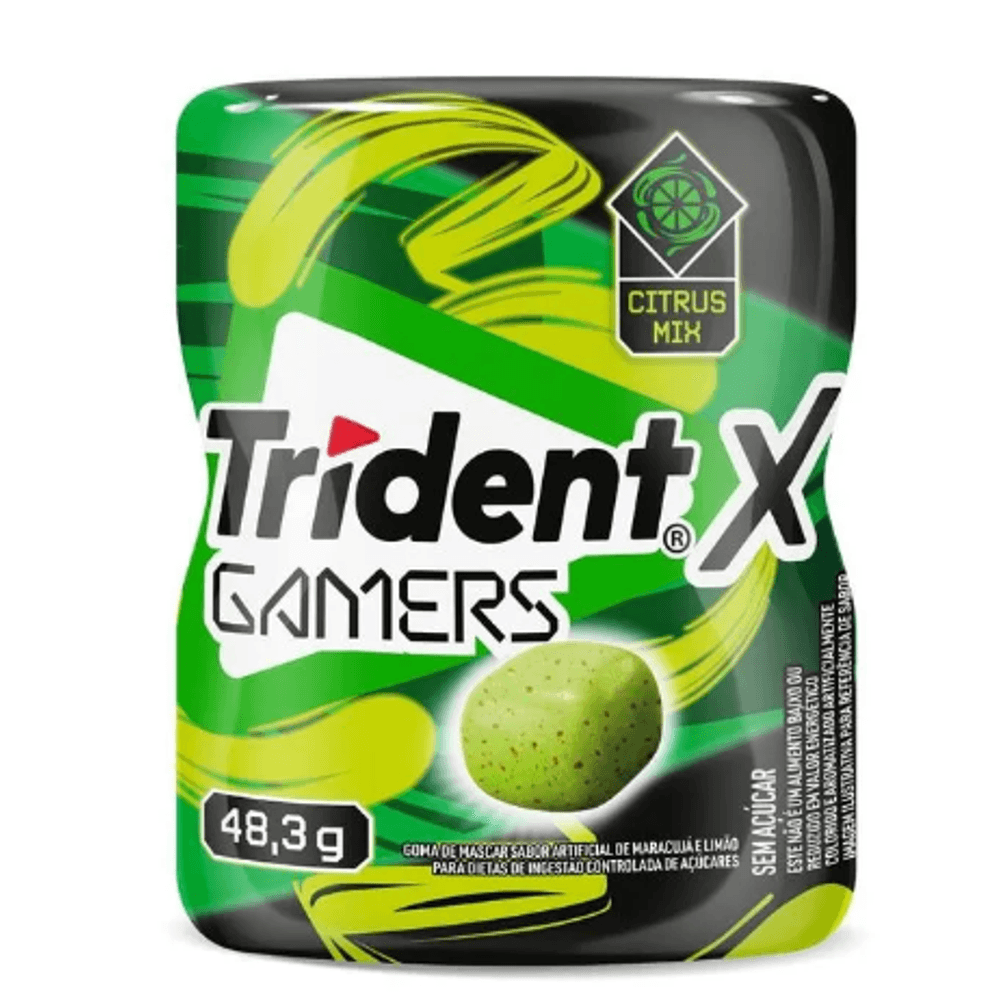 CHICLETE TRIDENT CITRUS GARRAFA 48,G - redemix